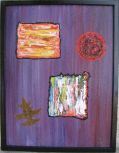 Red Moon Abstract Painting Texas Hill Country Artist David Day
